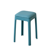 Tumber Modern Cushion Padded Stackable Plastic Stool